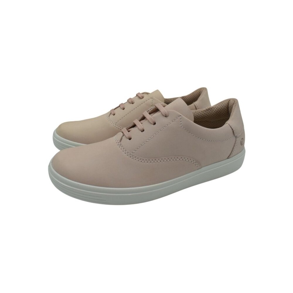 ECCO Womens Size EU 40 US 9-9.5 Classic Rose Dust Leather Lace Up Sneakers Shoes